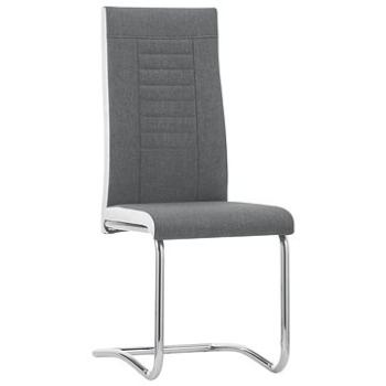 Konzolové jídelní židle 2 ks tmavě šedé textil (281739)