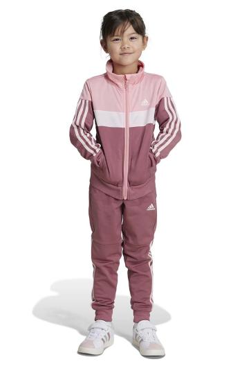 Dětská tepláková souprava adidas LK TIBERIO TS růžová barva, IV7440