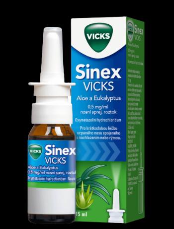 Vicks Sinex aloe a eukalyptus 0.5 ml nosní sprej 15 ml