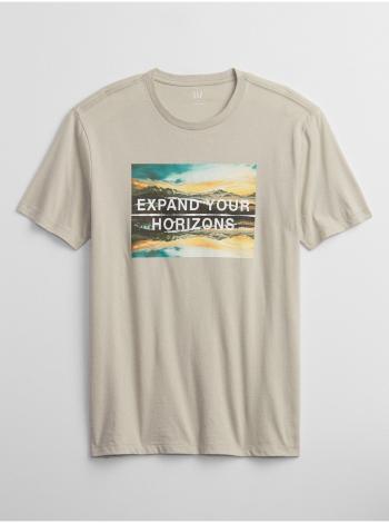 Smetanové pánské tričko expand your horizons t-shirt