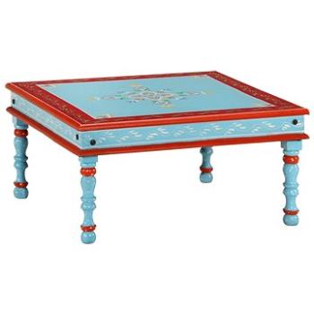 SHUMEE Konferenční stolek masivní mangovník modrý ručně malovaný, 337830 (337830)