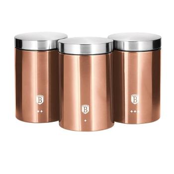 BERLINGERHAUS Dóza na potraviny sada 3 ks Rosegold Metallic Line BH-1605