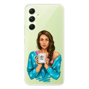 Odolné silikonové pouzdro iSaprio - Coffe Now - Brunette - Samsung Galaxy A54 5G