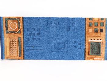 Associated Weavers koberce Protiskluzový běhoun na míru Jena 77 s obšitím - šíře 67 cm s obšitím Modrá