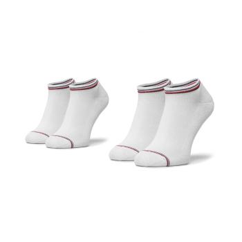 Tommy Hilfiger pánské bílé kotníkové ponožky 2 pack - 39/42 (300)