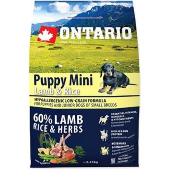 Ontario Puppy Mini Lamb & Rice 2,25kg (8595091780099)