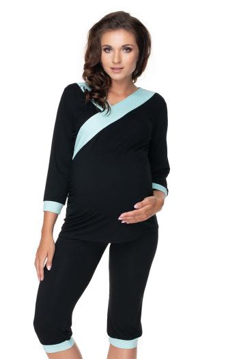 Černé těhotenské pyžamo 0153