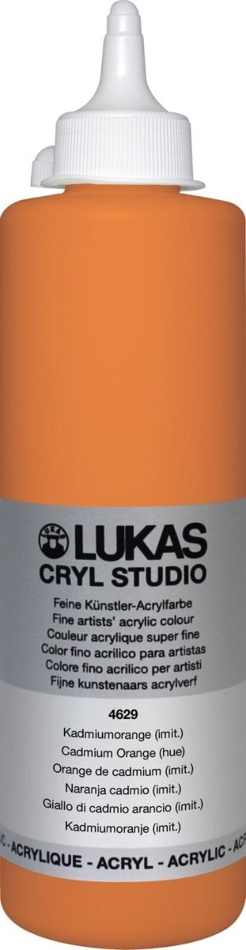 Lukas Cryl Studio Plastic Bottle Akrylová barva Cadmium Orange Hue 500 ml 1 ks