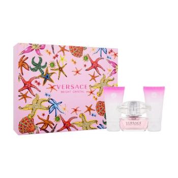 Versace Bright Crystal dárková kazeta toaletní voda 50 ml + tělové mléko 50 ml + sprchový gel 50 ml pro ženy