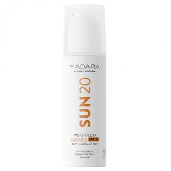 MÁDARA Lehké opalovací mléko Sun 20 (Weightless Sun Milk SPF 20) 150 ml