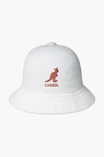 Klobouk Kangol Big Logo Casual K3407 WHITE bílá barva, K3407.WHITE-WHITE