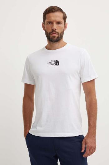 Bavlněné tričko The North Face M S/S Fine Alpine Equipment Tee 3 bílá barva, s potiskem, NF0A87U3FN41