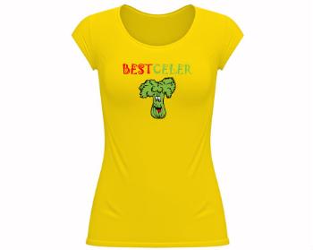 Dámské tričko velký výstřih Best celer