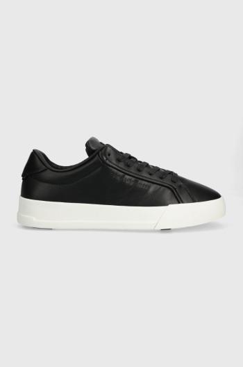 Kožené sneakers boty Tommy Hilfiger TH COURT PREMIUM BEST černá barva, FM0FM04974