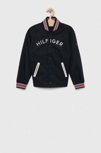 Dětská bomber bunda Tommy Hilfiger tmavomodrá barva