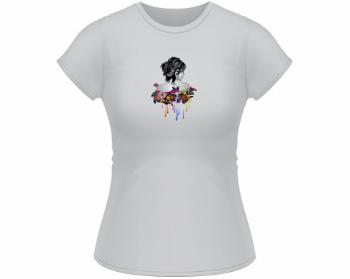 Dámské tričko Classic Dívka s motýly