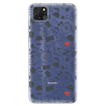 Odolné silikonové pouzdro iSaprio - Vintage Pattern 01 - black - Huawei Y5p