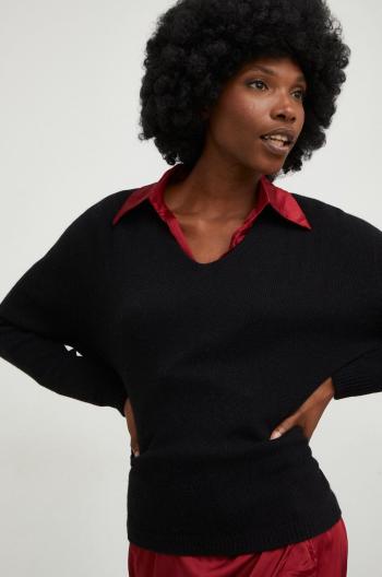 Vlněný svetr Answear Lab dámský, černá barva, lehký
