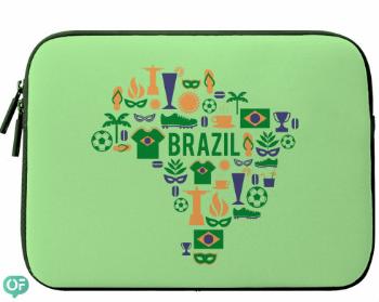 Neoprenový obal na notebook Mapa Brazílie