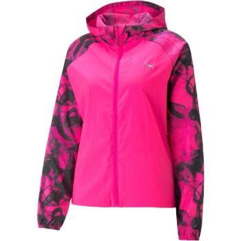 Puma RUN AOP FAVORITE WOVEN JACKET Dámská bunda, růžová, velikost