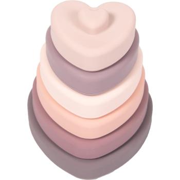 Bo Jungle B-Silicone Stacking Hearts skládací věž 1 ks