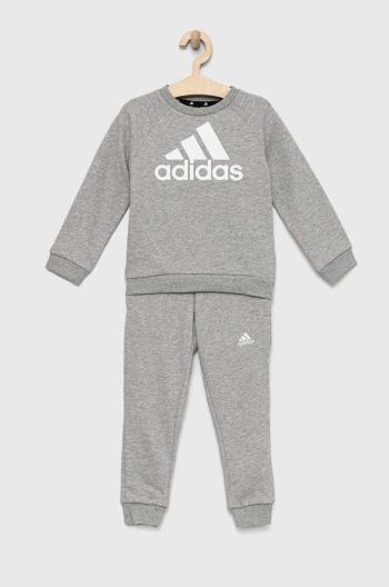 Dětská tepláková souprava adidas LK BOS JOG šedá barva