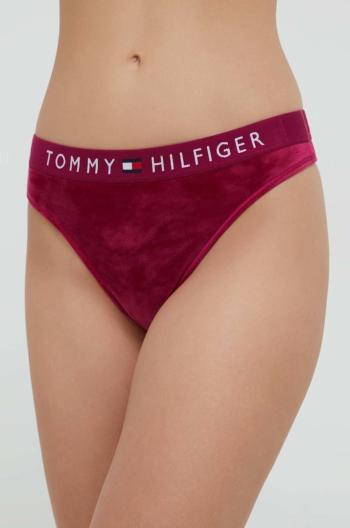 Tanga Tommy Hilfiger fialová barva