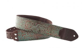 RightOnStraps Leathercraft Blackguard Kytarový pás Teal