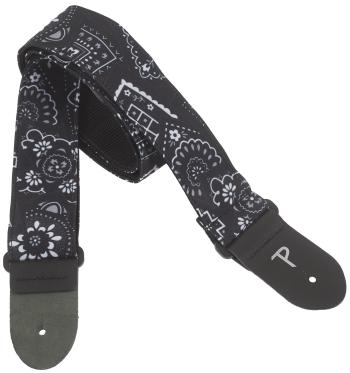 Perri's Leathers 7641 Design Fabric Strap Black Bandana