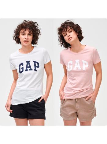Bílé dámské tričko GAP Logo franchise classic, 2ks