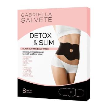 Gabriella Salvete Detox & Slim Black Slimming Belly Patch pro zeštíhlení a zpevnění náplasti na břicho a boky 8 ks unisex