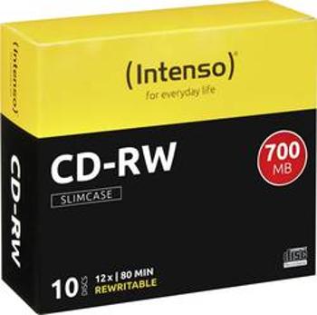 CD-RW 700 MB Intenso 2801622 10 ks Slimcase přepisovatelné