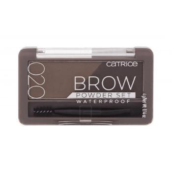 Catrice Brow Powder Set Waterproof 4 g set a paletka na obočí pro ženy 020 Ash Brown