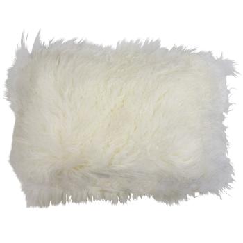 Polštář bílá ovčí kůže kudrnatý dlouhý chlup Curly white - 35*50*10cm QXHKTLW