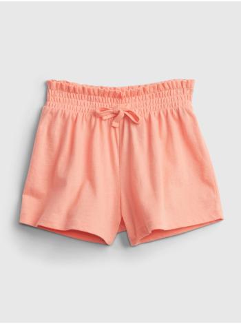 Oranžové holčičí dětské kraťasy summer ptf smocked short