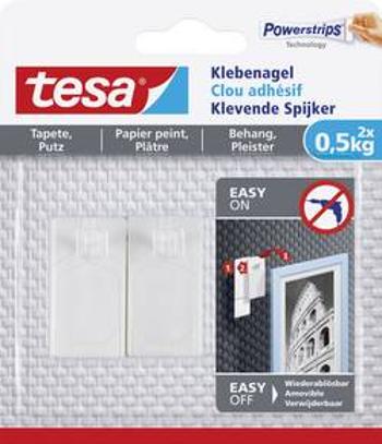 Tesa® lepicí hřebíky bílá 77772-00000-00 tesa Množství: 2 ks