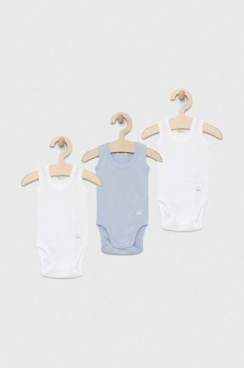 Bavlněné kojenecké body United Colors of Benetton 3-pack