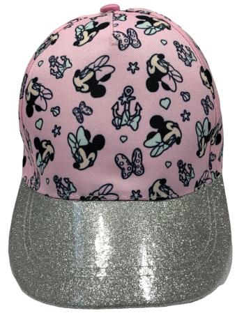 EPlus Dívčí kšiltovka - Minnie Mouse glitrovaná růžová Velikost kšiltovka: 52