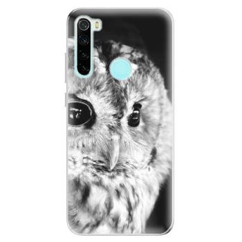 Odolné silikonové pouzdro iSaprio - BW Owl - Xiaomi Redmi Note 8