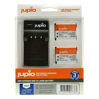 Set Jupio 2x Li-40B (Li-42B/NP45/D-Li63/EN-EL10 ) 650 mAh + USB nabíječka