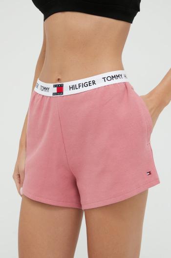 Pyžamové šortky Tommy Hilfiger dámské, růžová barva,