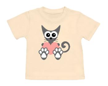 Tričko pro miminko Kočka a srdce