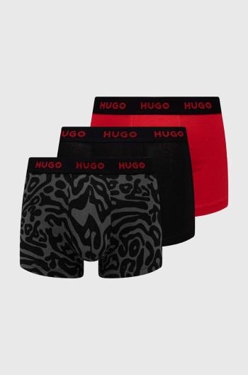 Boxerky HUGO 3-pack pánské, černá barva, 50517894