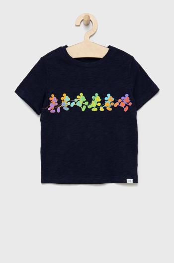 Dětské bavlněné tričko GAP tmavomodrá barva, s potiskem