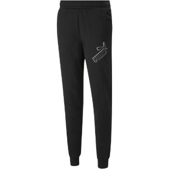 Puma ESS+BIG ROGO SWEAT PANTS FL Pánské tepláky, černá, velikost XL