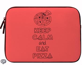 Neoprenový obal na notebook Keep calm and eat pizza
