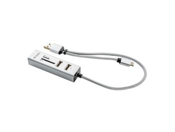 Adaptér USB C-A OTG HUB+čtečka YENKEE YHC 103SR