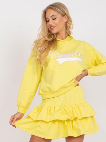 ŽLUTÝ KOMPLET MIKINY A SUKNĚ "PASADENA" -FA-KMPL-7761.89P-YELLOW Velikost: S/M