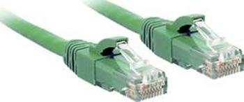 Síťový kabel RJ45 LINDY 48053, CAT 6, U/UTP, 15.00 m, zelená