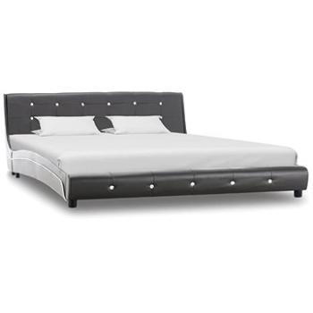 Rám postele šedý umělá kůže 160x200 cm (280325)
